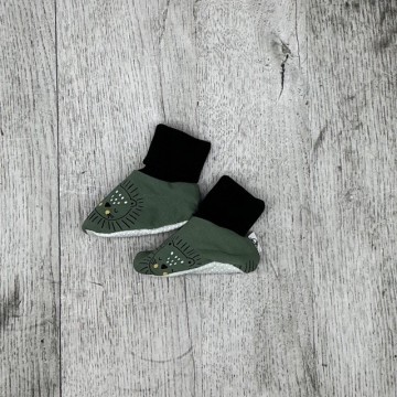 Chaussons lion vert